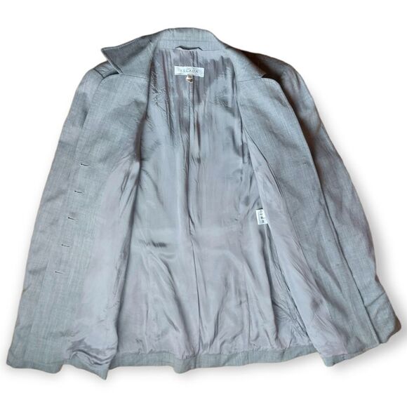 Escada Grey Fitted Blazer Size 36 Small - Picture 4 of 12
